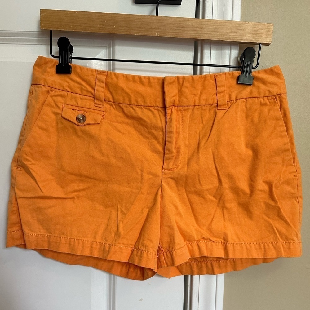 Loft Orange Chino Cotton Shorts